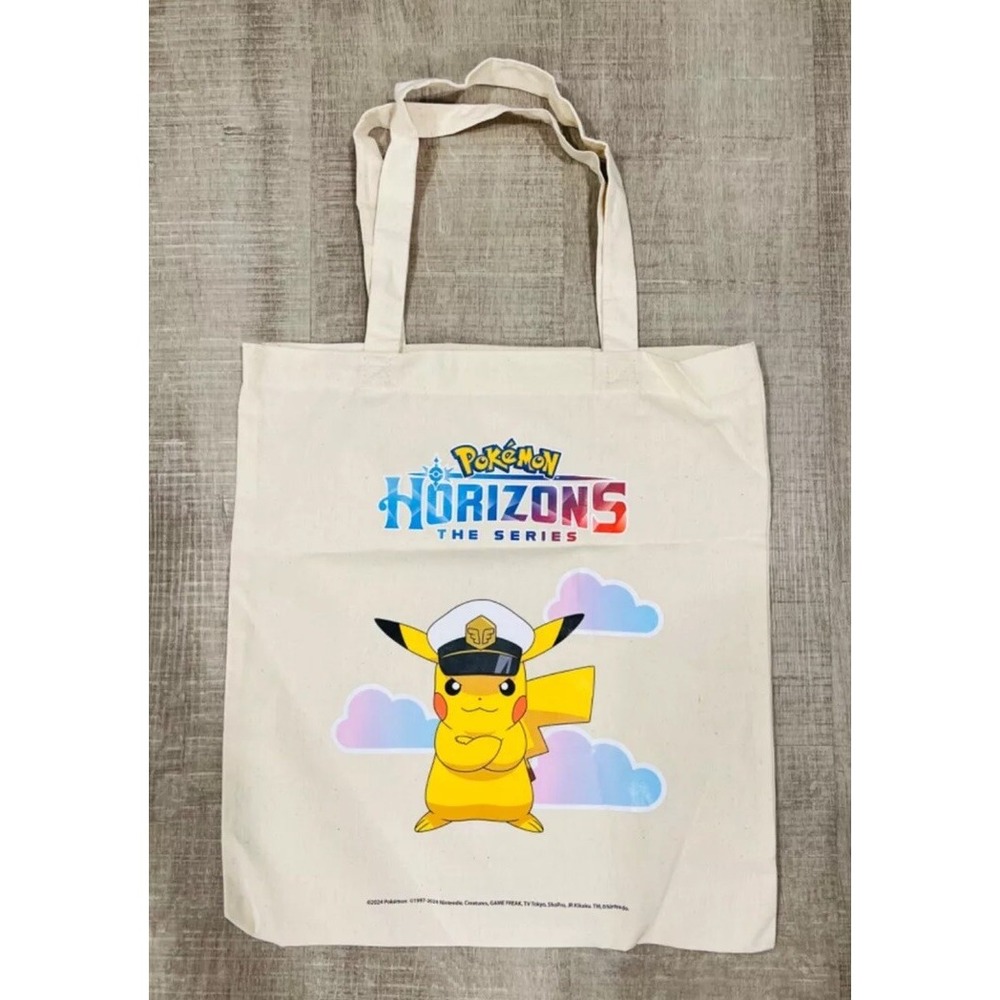 SDCC 2024 Exclusive Pokémon Horizons Series Pikachu Tote Bag And Sticker Sets